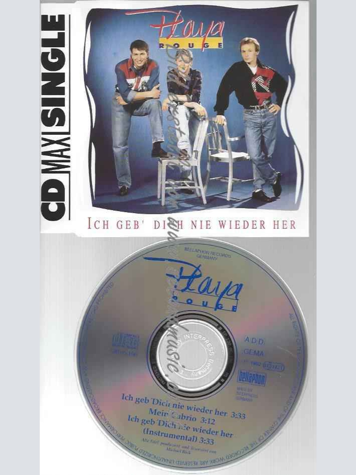 CD--PLAYA ROUGE--ICH GEB' DICH NIE WIEDER HER (INCL. INSTR., )