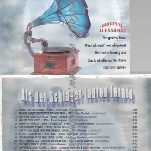 CD-- Als der Schlager Laufen Lernte Folge 13 (1939