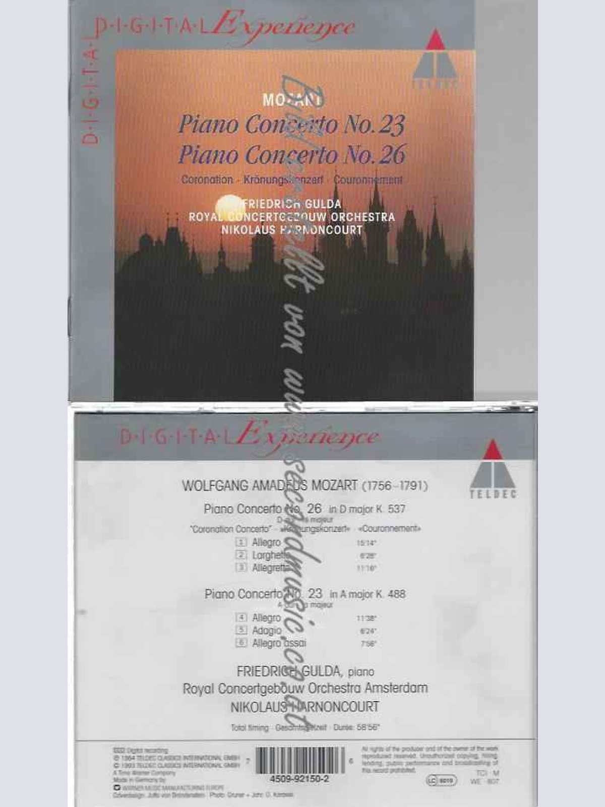 CD--HARNONCOURT, COCOR AMSTERDAM, ET AL. | --KLAVIERKONZERT