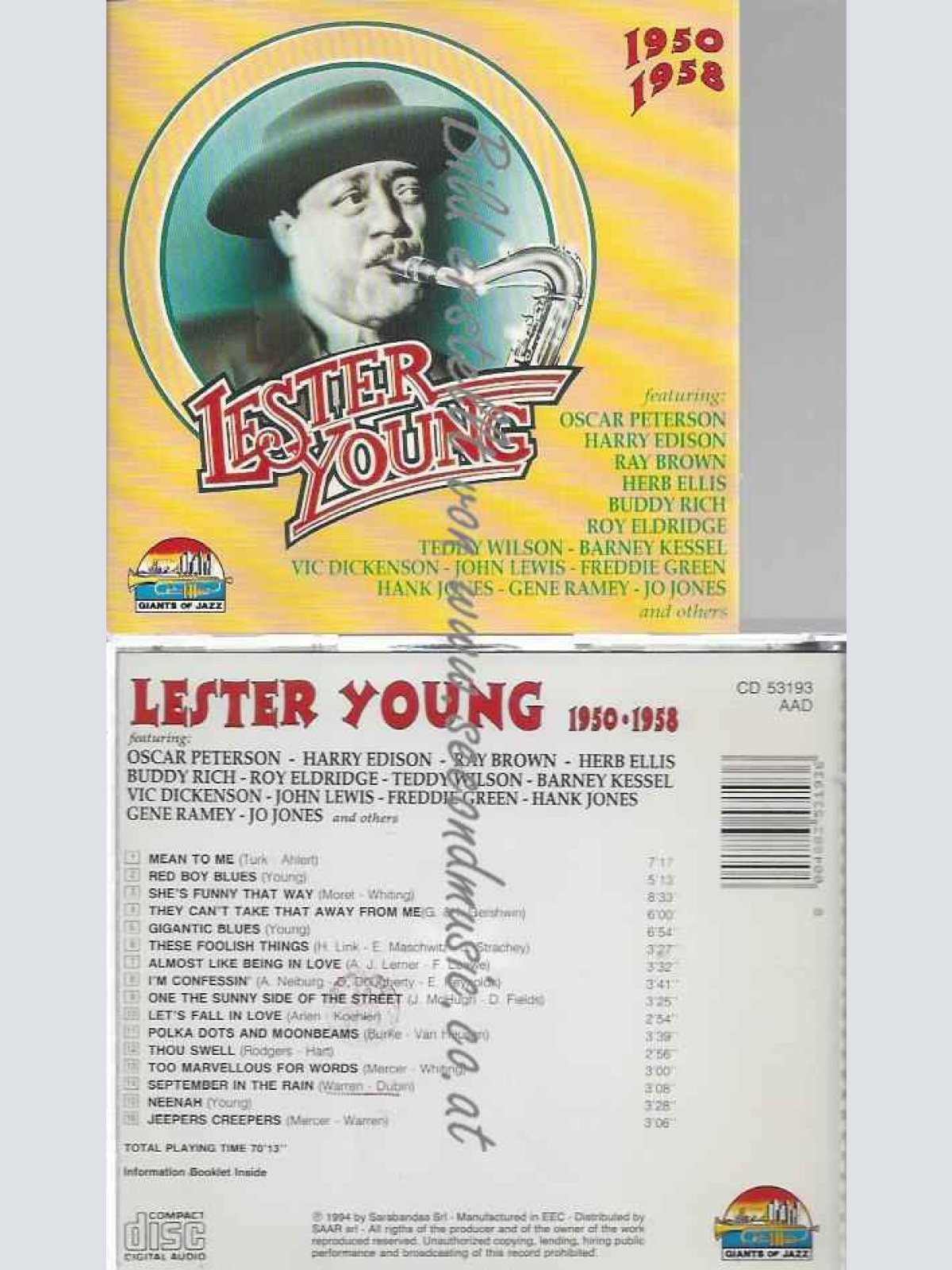 CD--YOUNG,LESTER | --LESTER YOUNG -