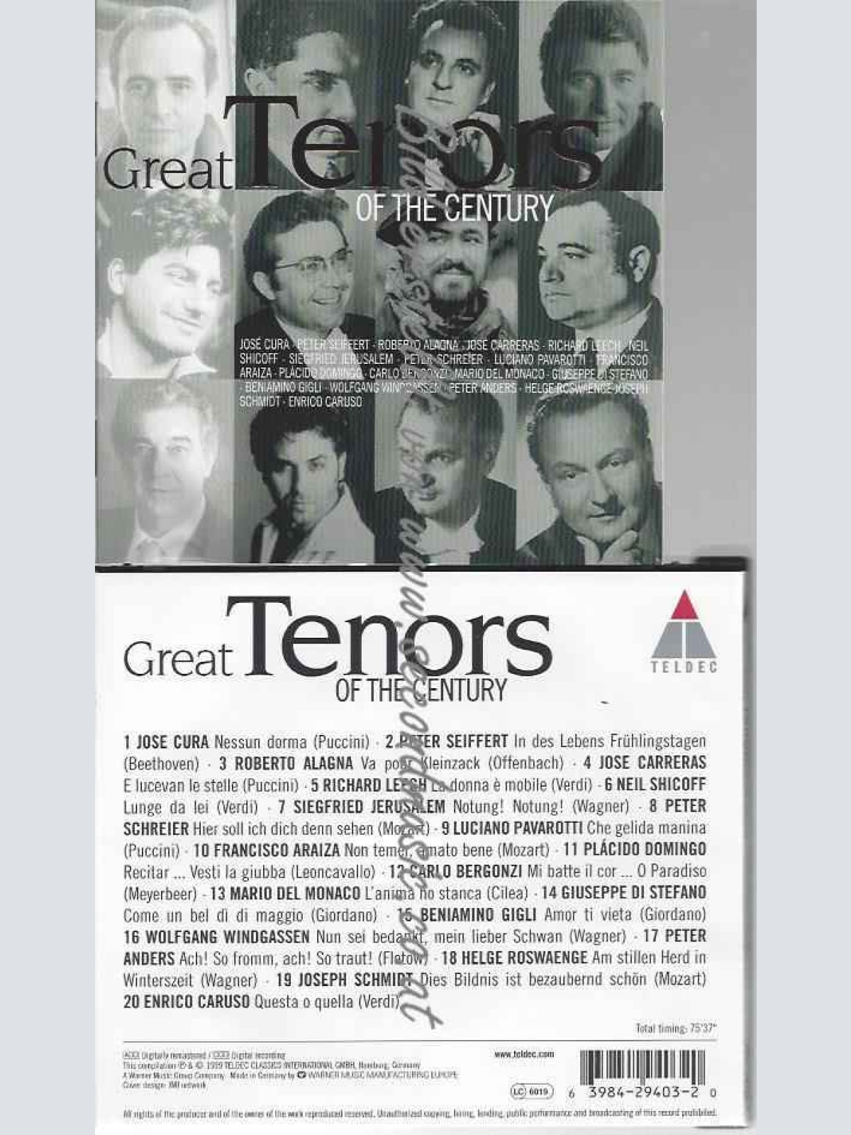CD--VARIOUS | --GREAT TENORS OF THE CENTURY