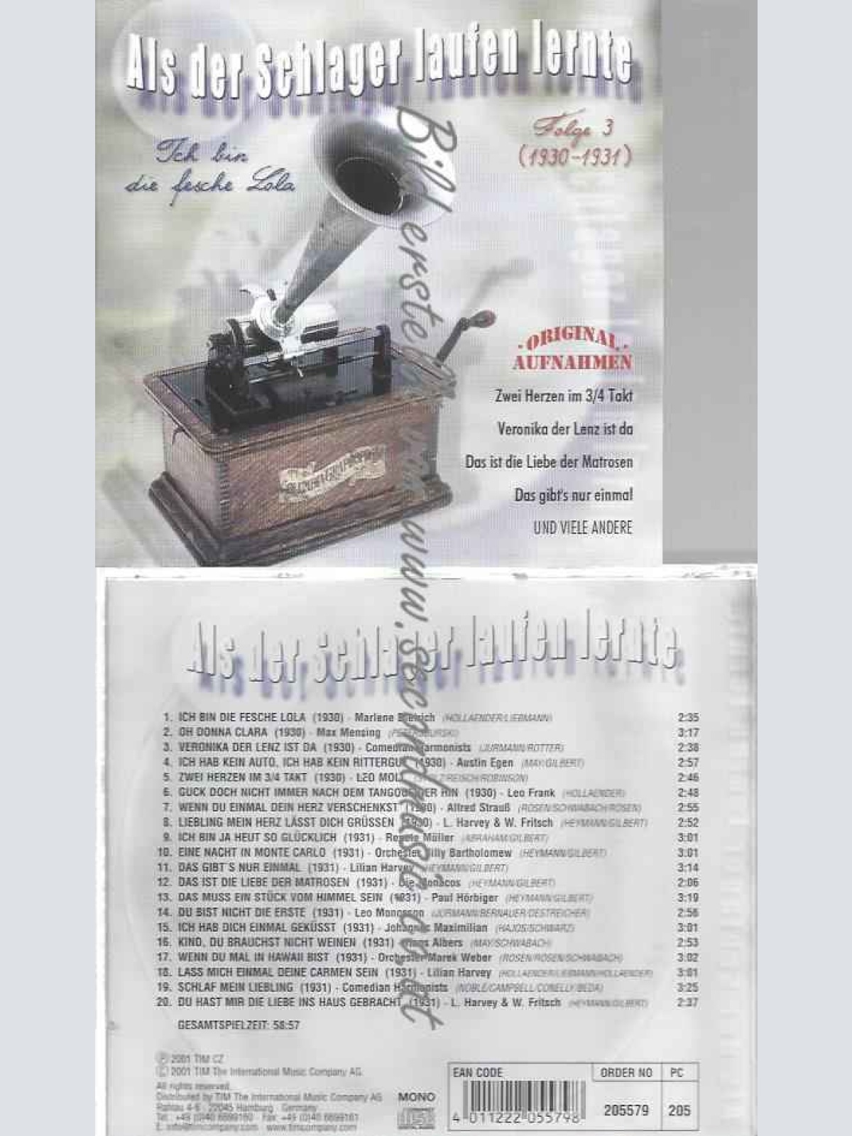 CD-- Als der Schlager Laufen Lernte Folge 3 (1930-1931