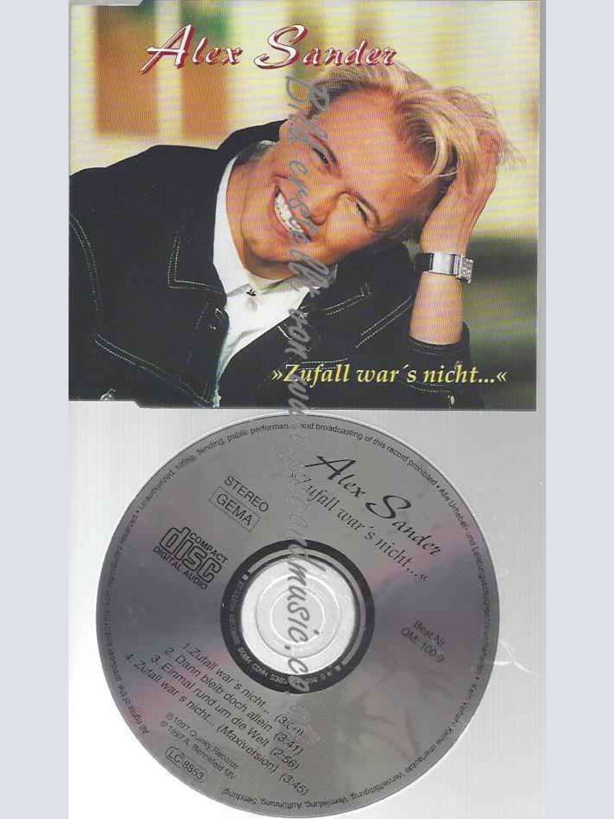 CD--ALEX SANDER--UND DARUM WILL ICH DICH LIEBEN (X)