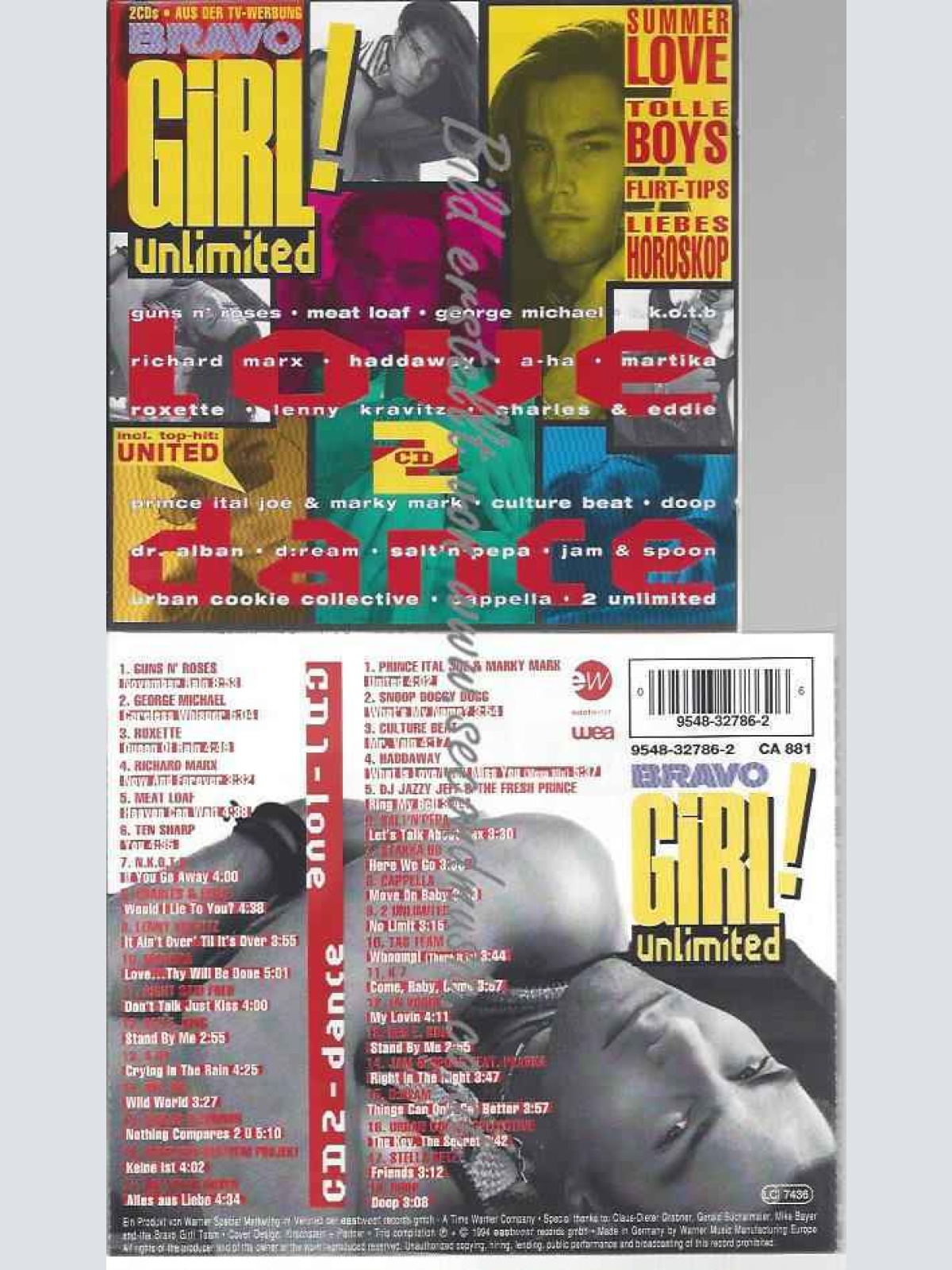 CD--BRAVO GIRL UNLIMITED | --GUNS N' ROSES, GEORGE MICHAEL,