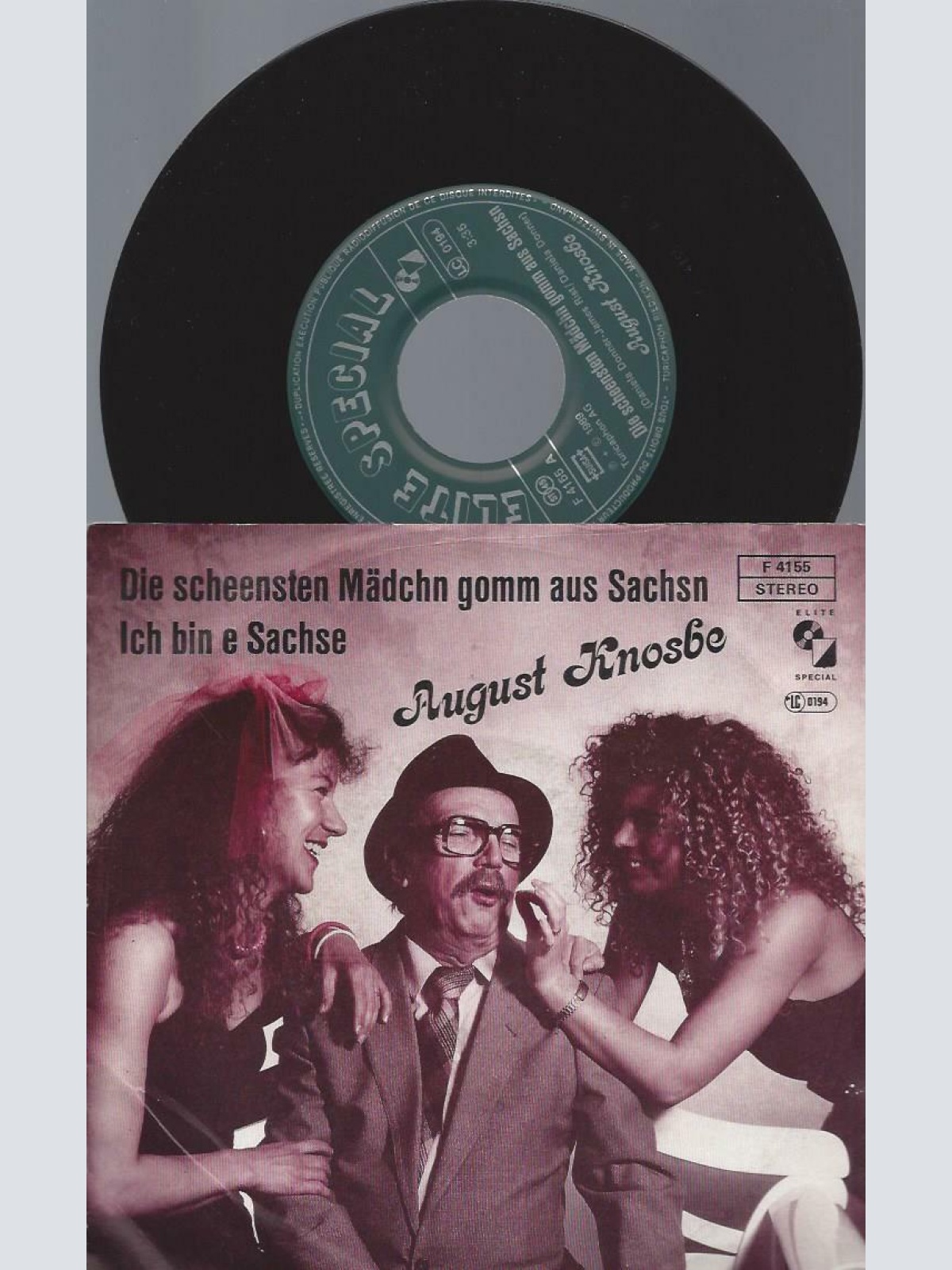 7" August Knosbe – Die Scheensten Mädchn Gomm Aus Sachsn