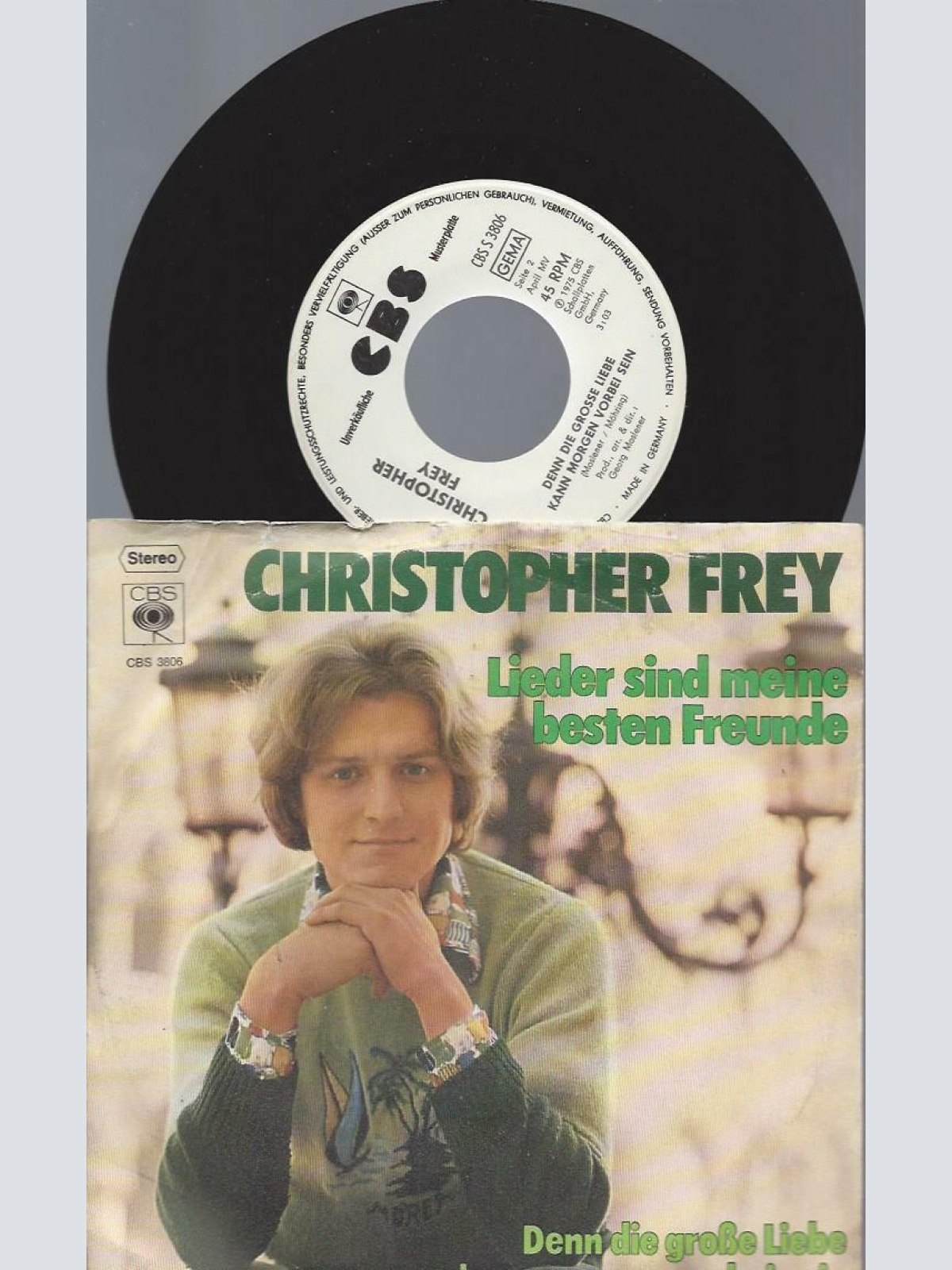 7" Christopher Frey   – Lieder Sind Meine Besten Freunde / Promo