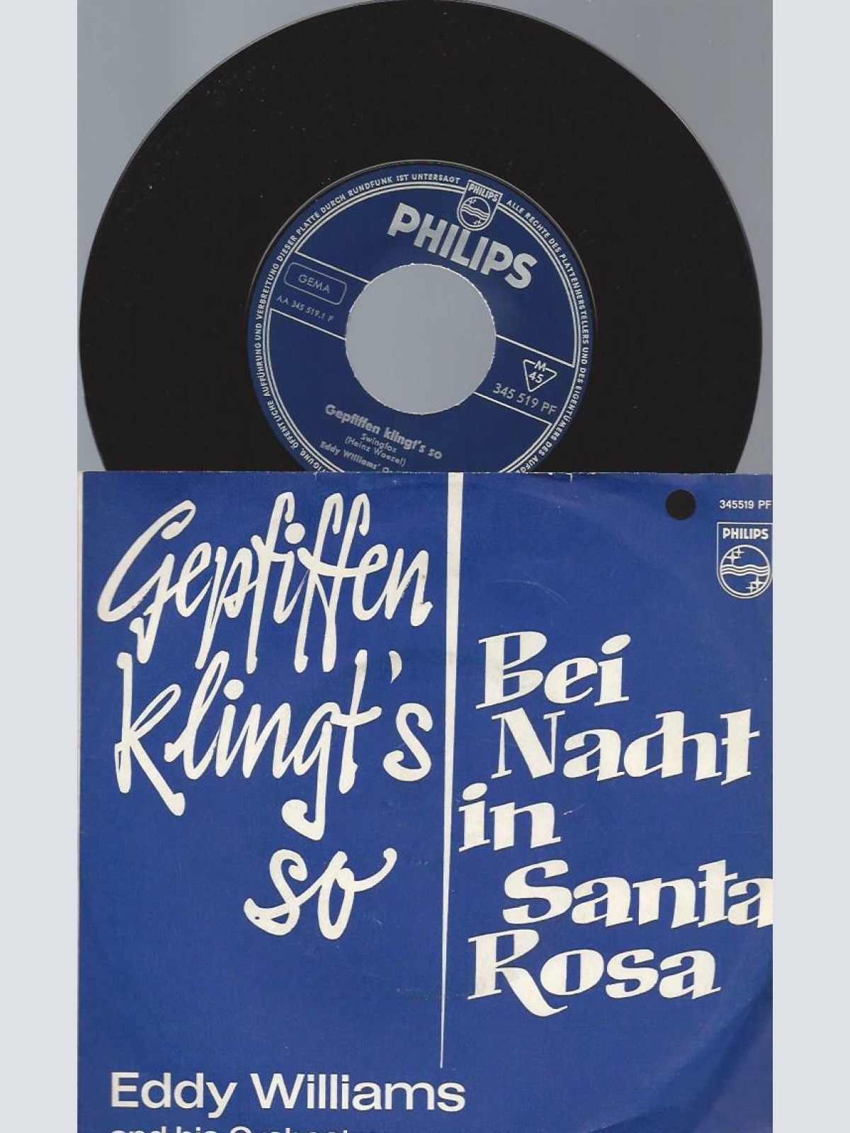 7" Eddy Williams' Orchestra – Gepfiffen Klingt's So