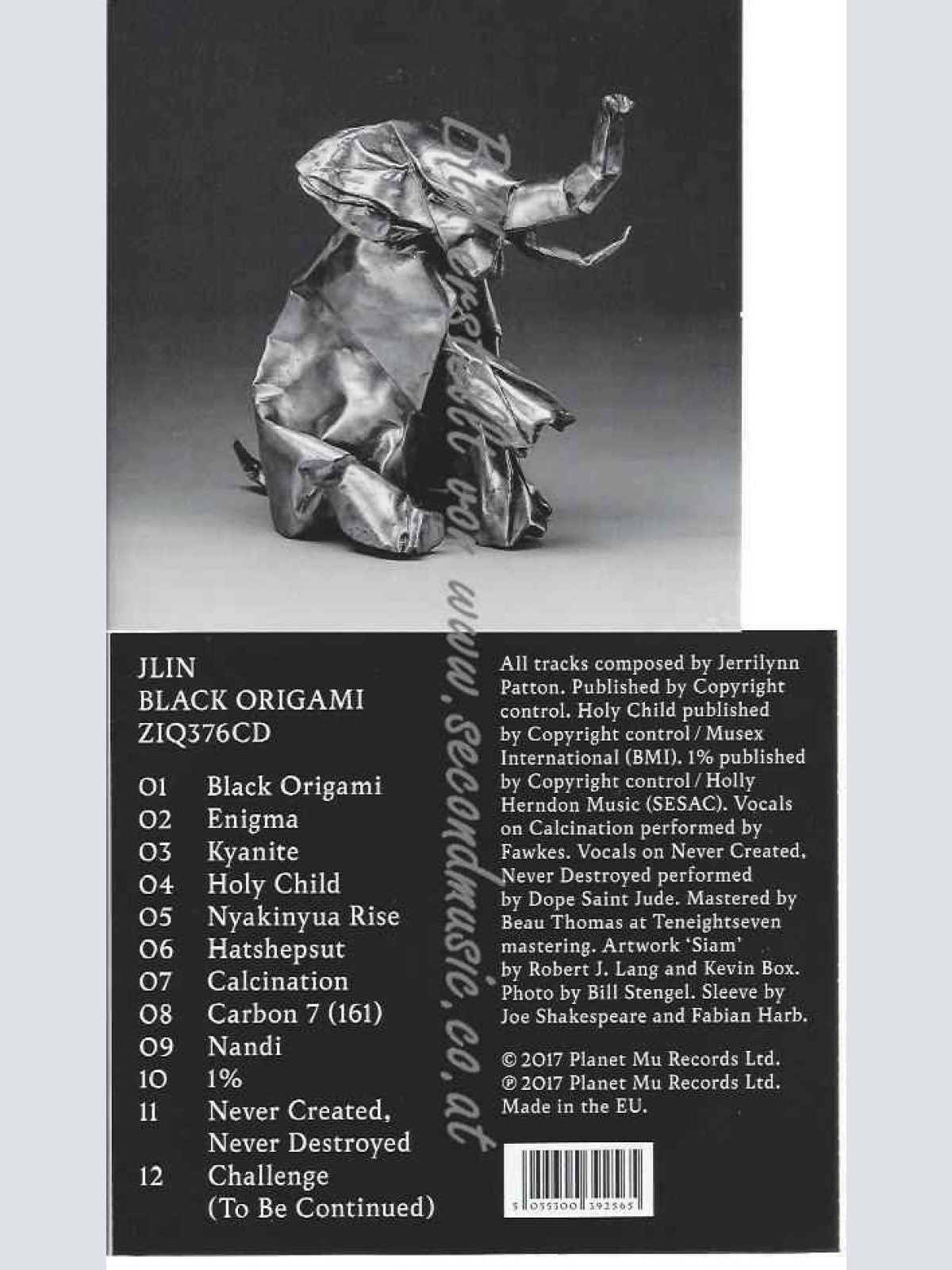 CD--Jlin  --Black Origami