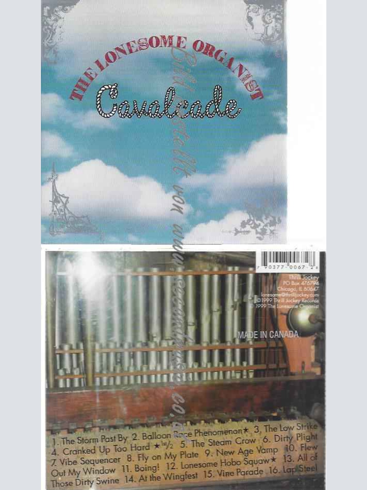 CD--Lonesome Organist   --Cavalcade