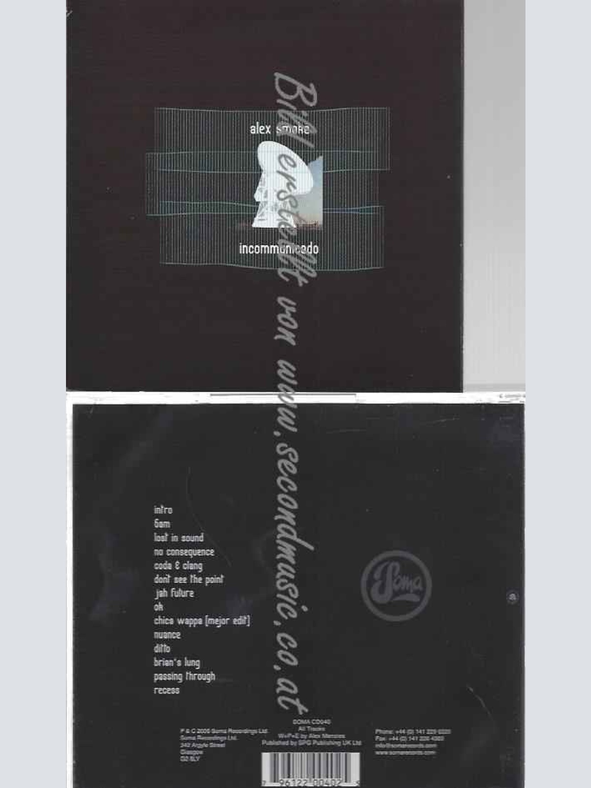 CD--Alex Smoke  --Incommunicado