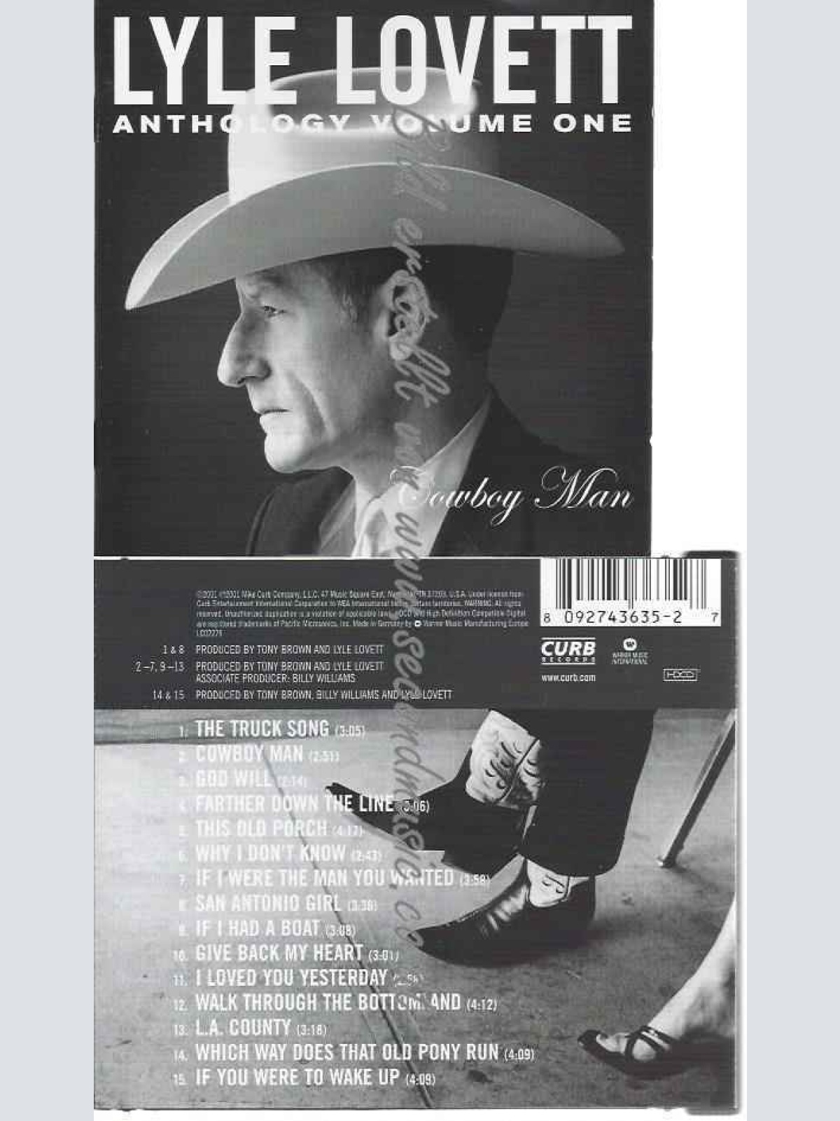 CD--Lyle Lovett  --Anthology Vol.1 -Cowboy Man