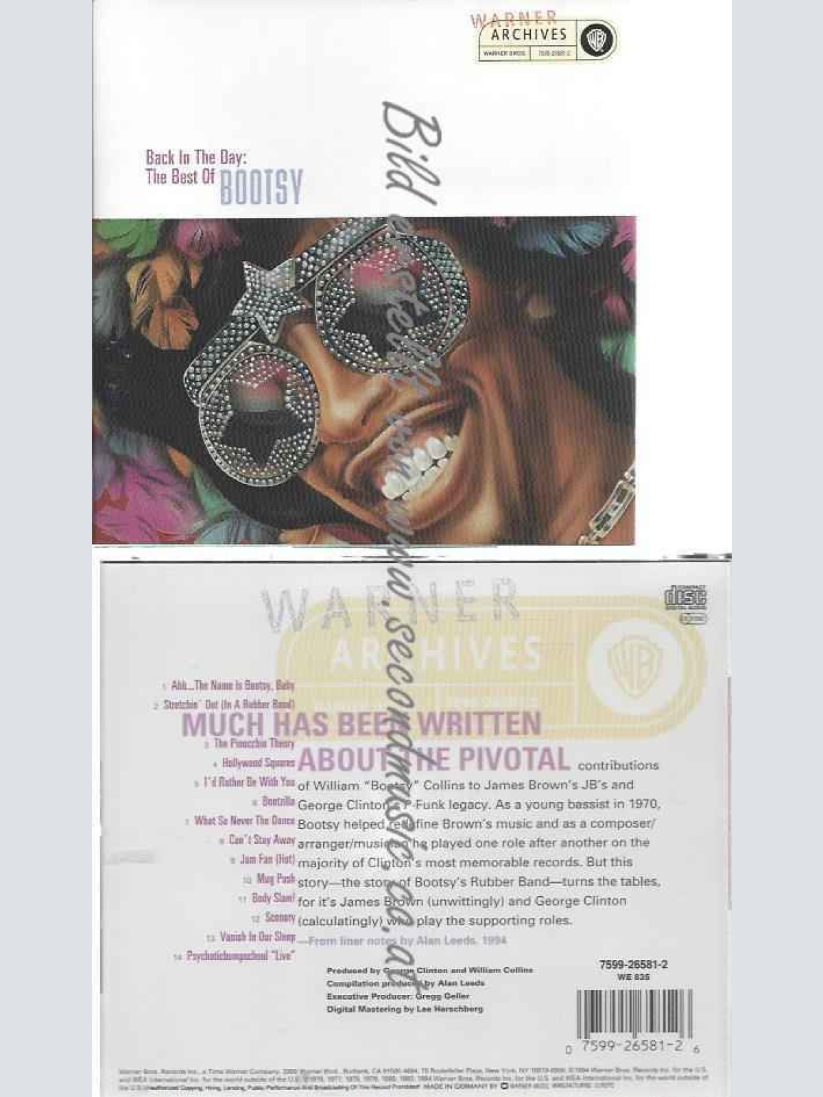 CD--Bootsy Collins   --Back in the Day: The Best of Bootsy