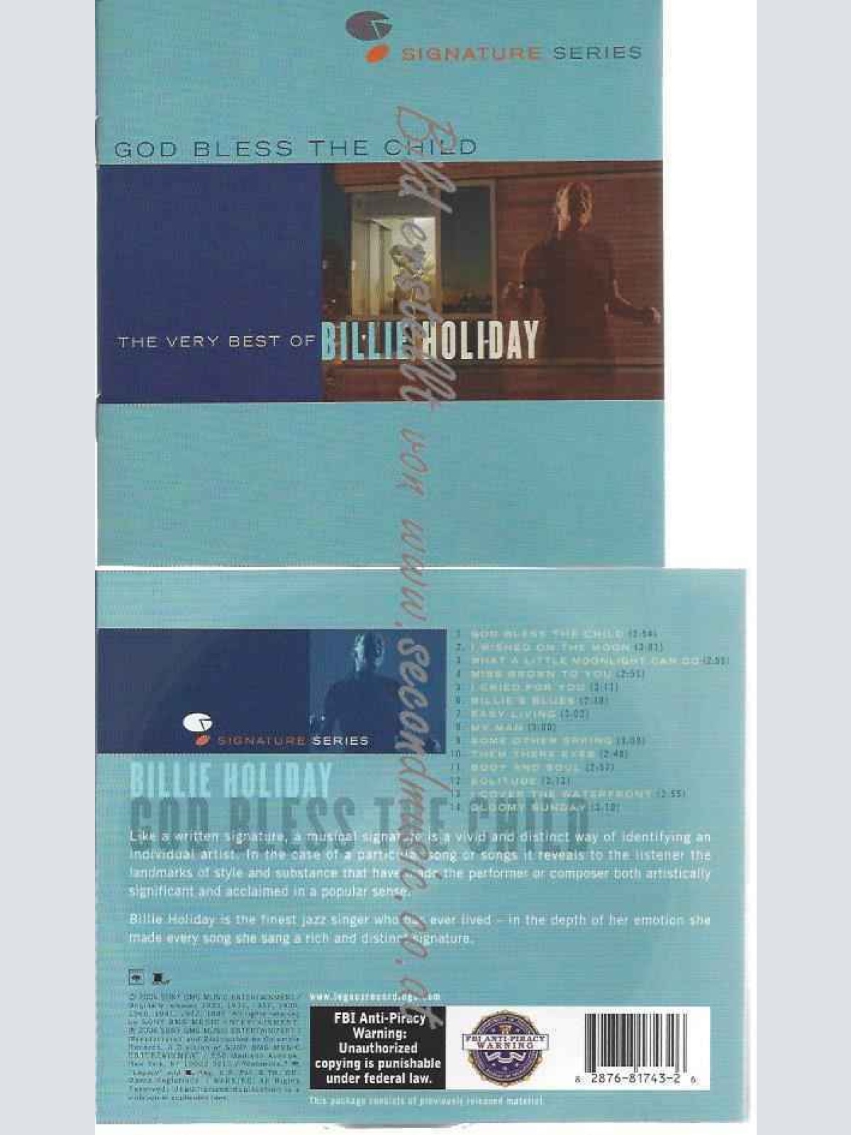 CD--Billie Holiday  --God Bless the Child