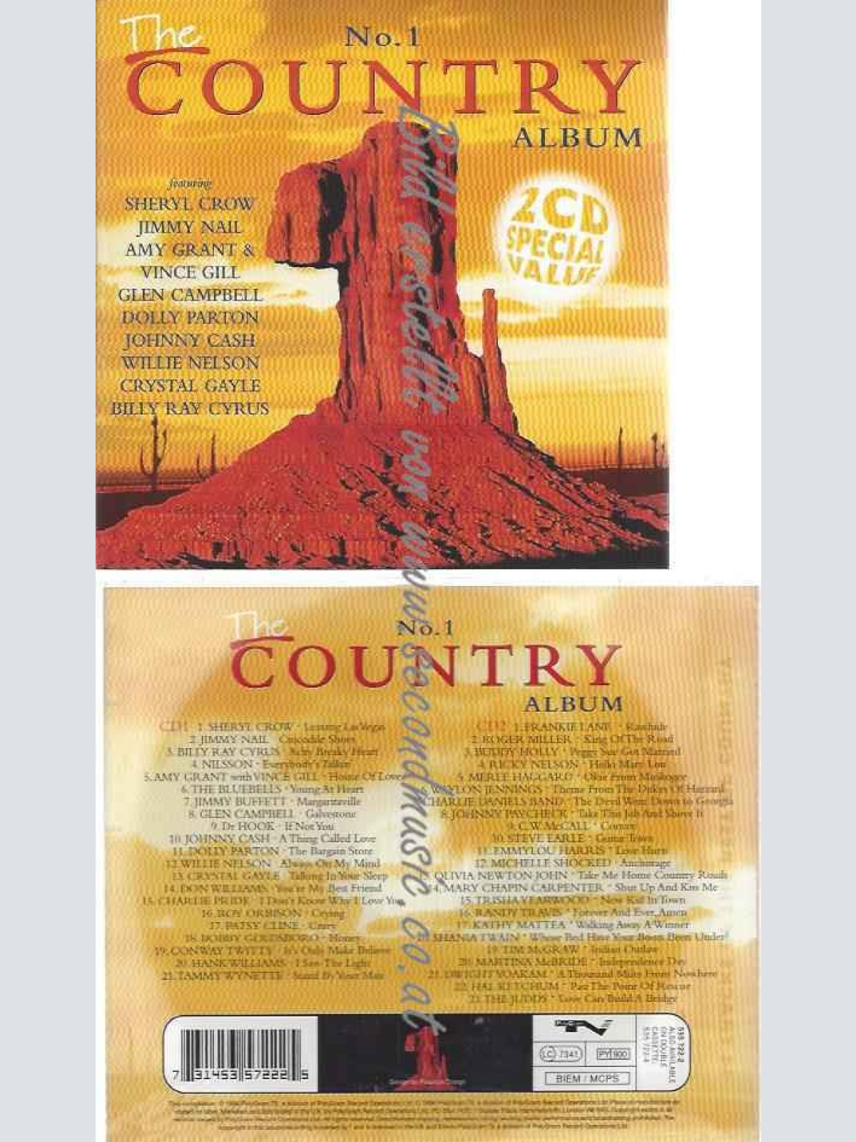 CD--Various  --No.1 Country Album