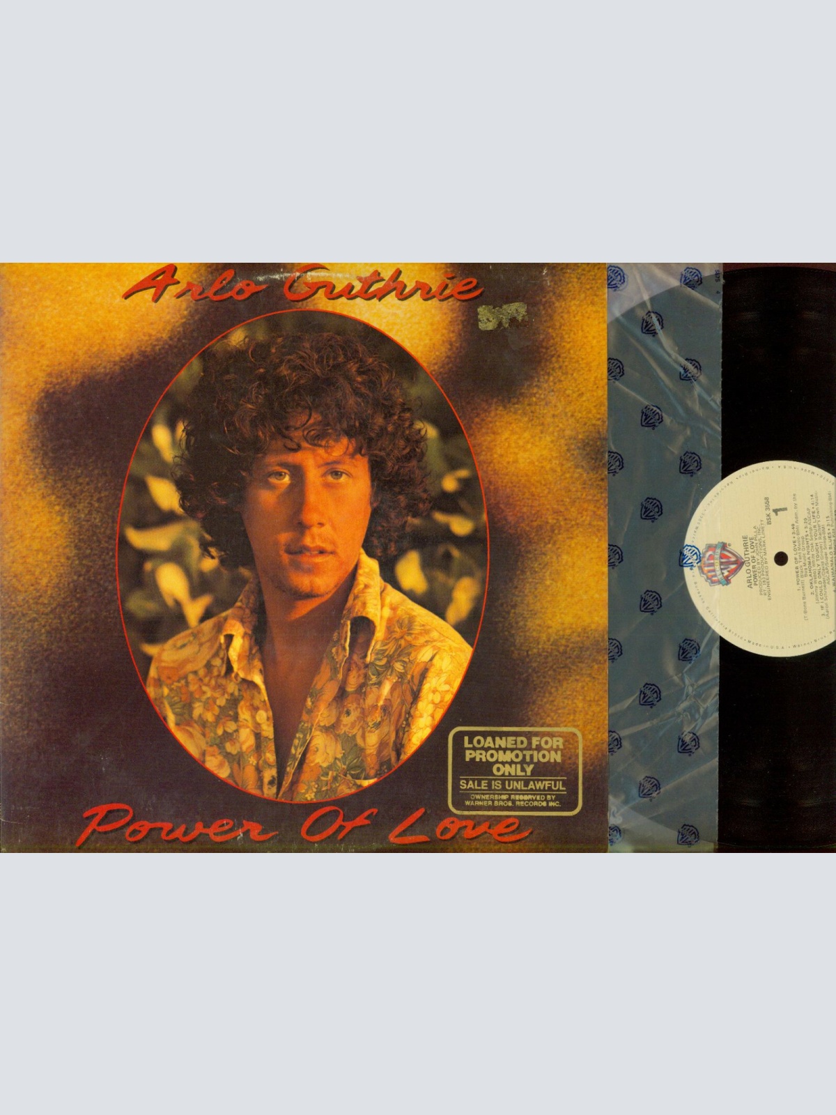 LP--Arlo Guthrie – Power Of Love / US Promo Cover