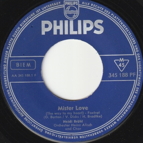 7", Single, Mono Heidi Brühl - Mister Love