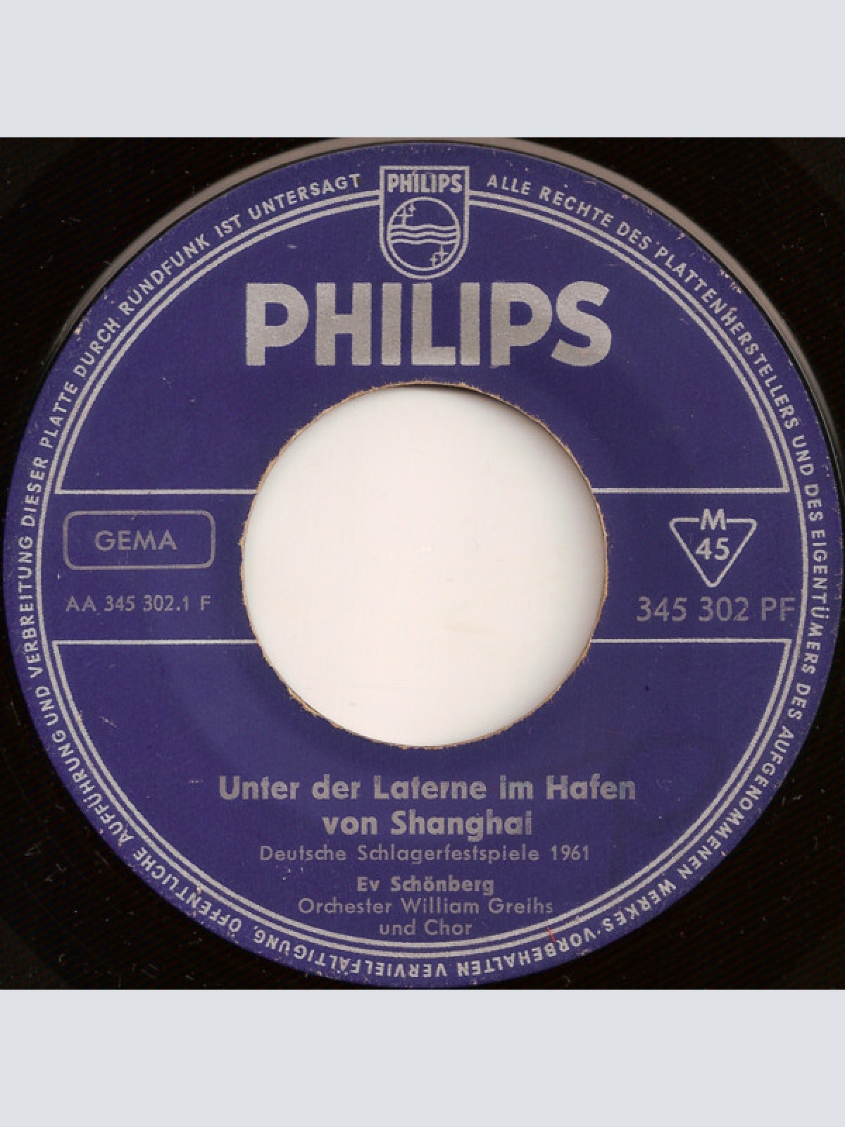 7", Single, Mono Ev Schönberg / Die Lustigen Matrosen - Unter Der Laterne Im ...