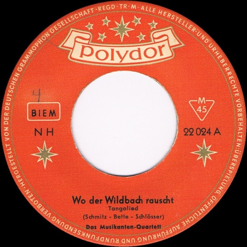 7", Single, Mono, RE Das Musikanten-Quartett* - Wo Der Wildbach Rauscht