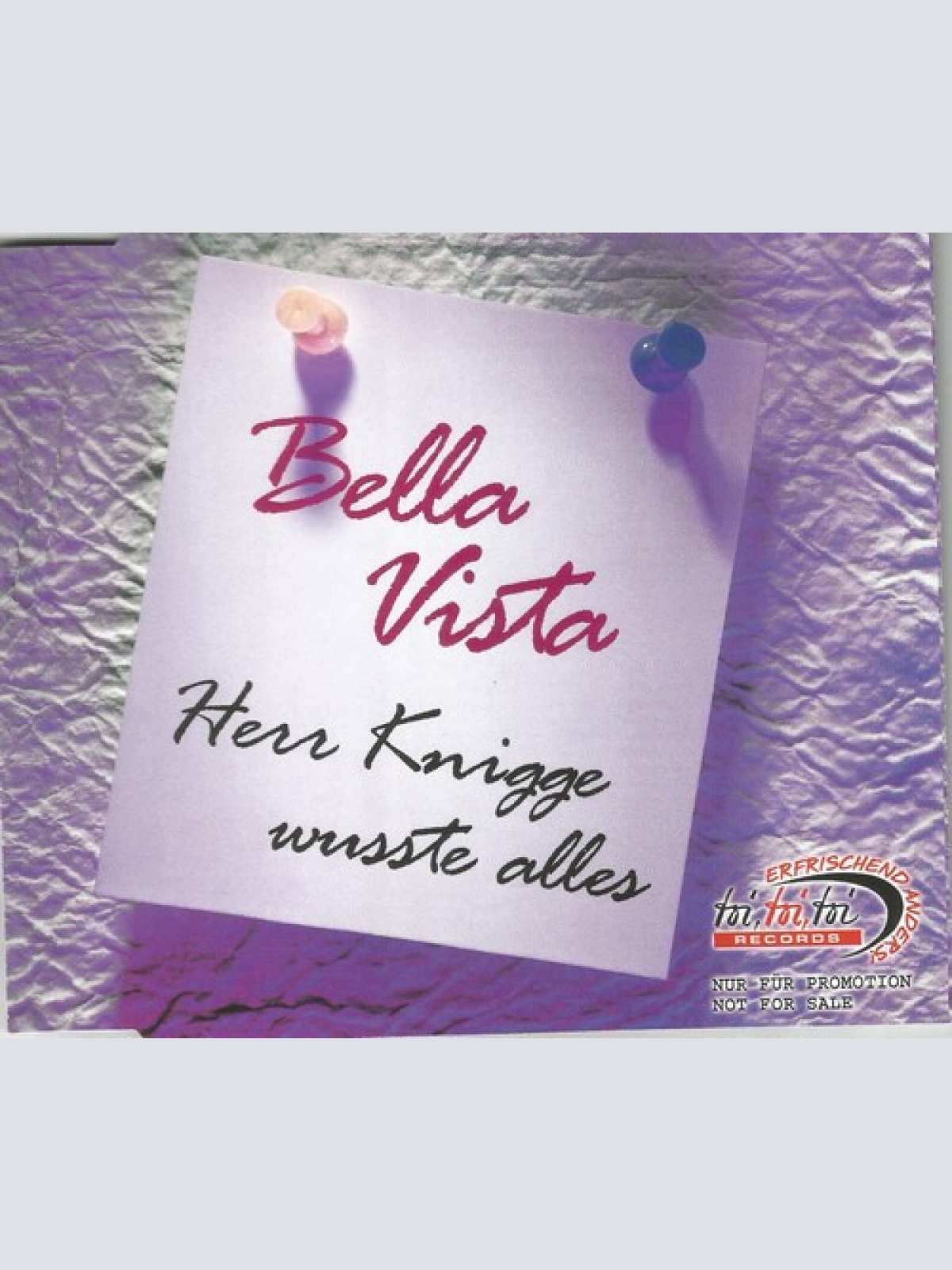 CD, Single, Promo Bella Vista (3) - Herr Knigge Wusste Alles