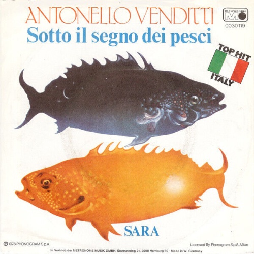 7", Single Antonello Venditti - Sotto Il Segno Dei Pesci