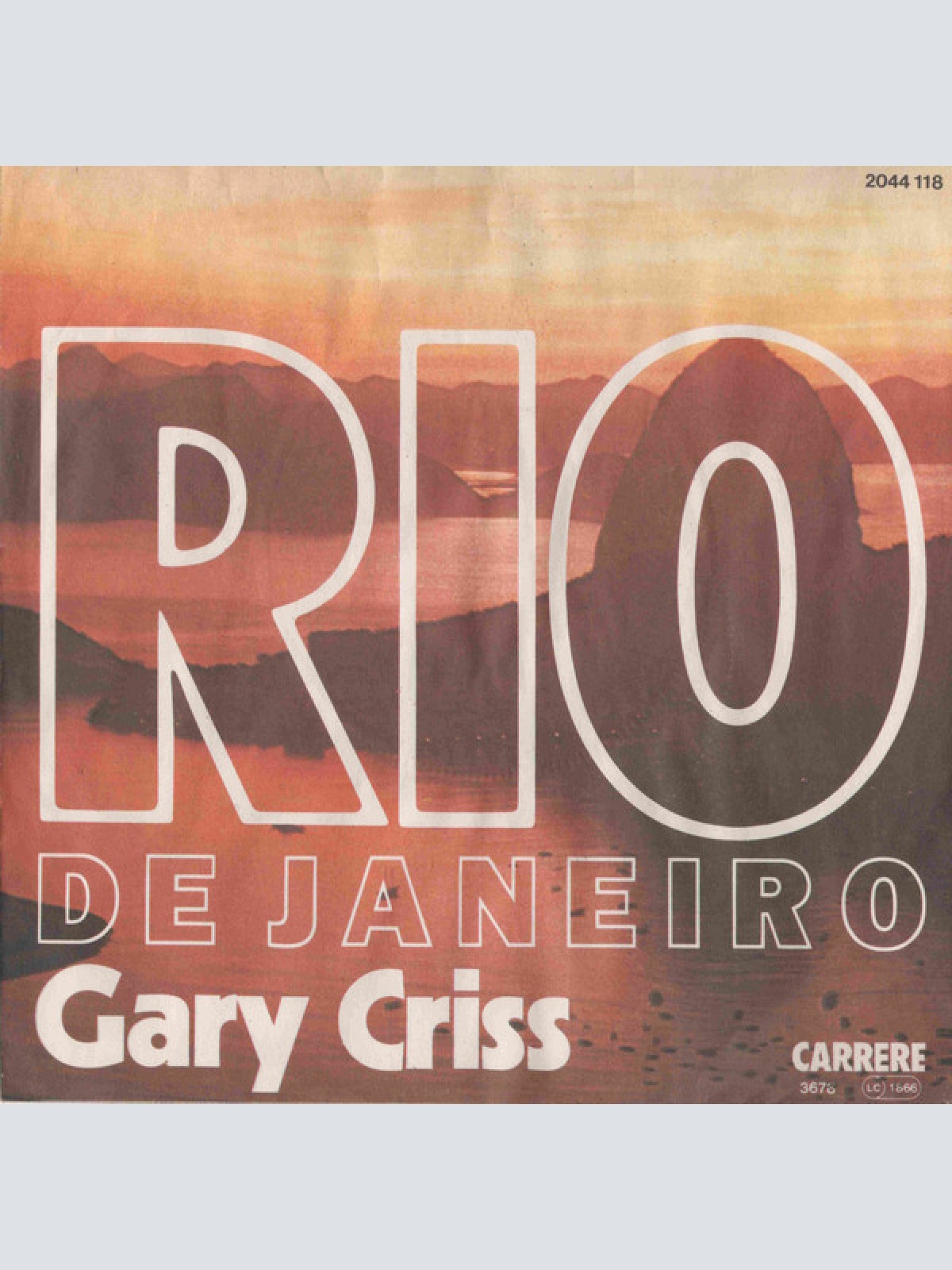 7", Single Gary Criss - Rio De Janeiro