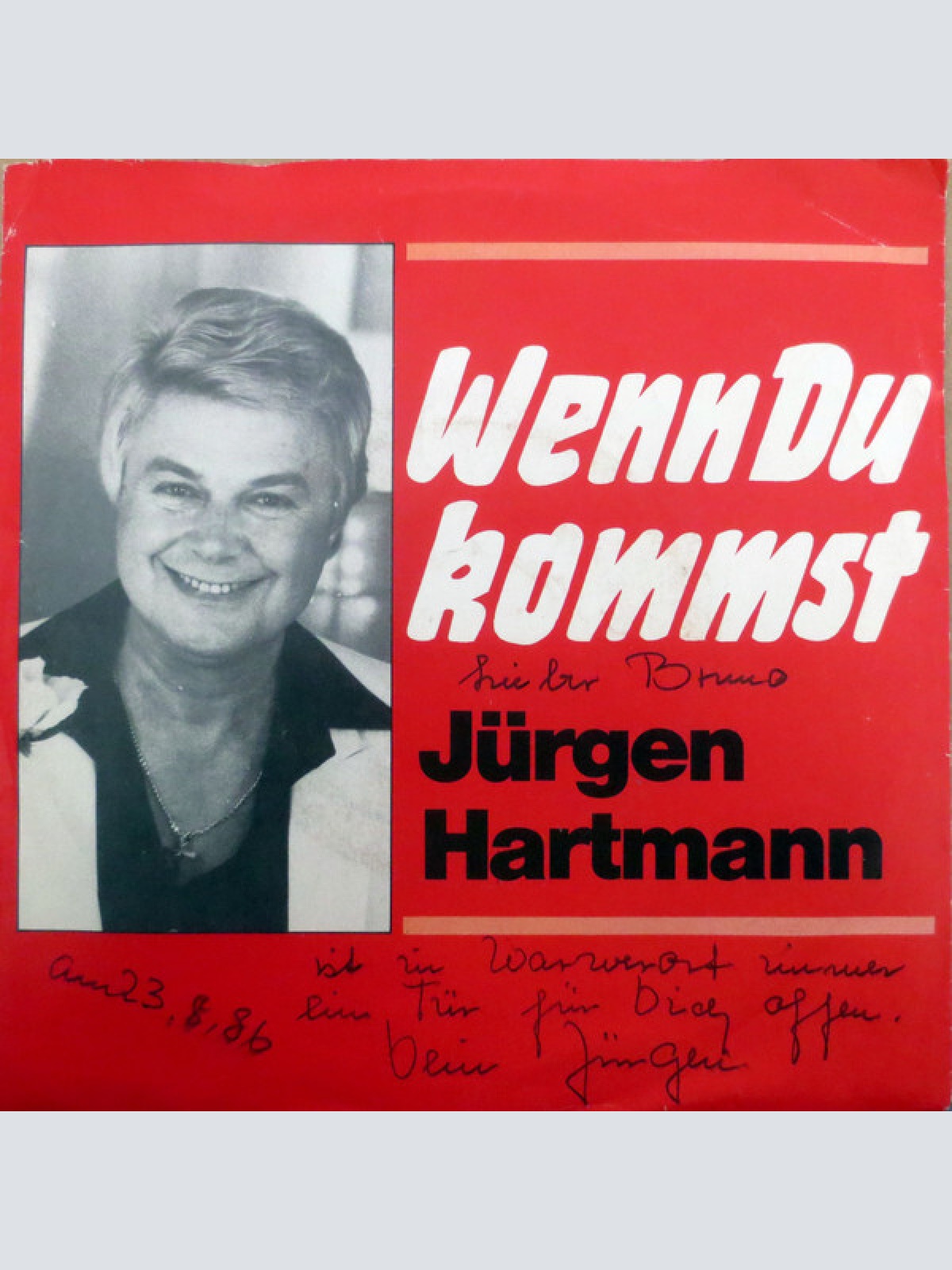 7", Single Jürgen Hartmann (2) - Wenn Du Kommst