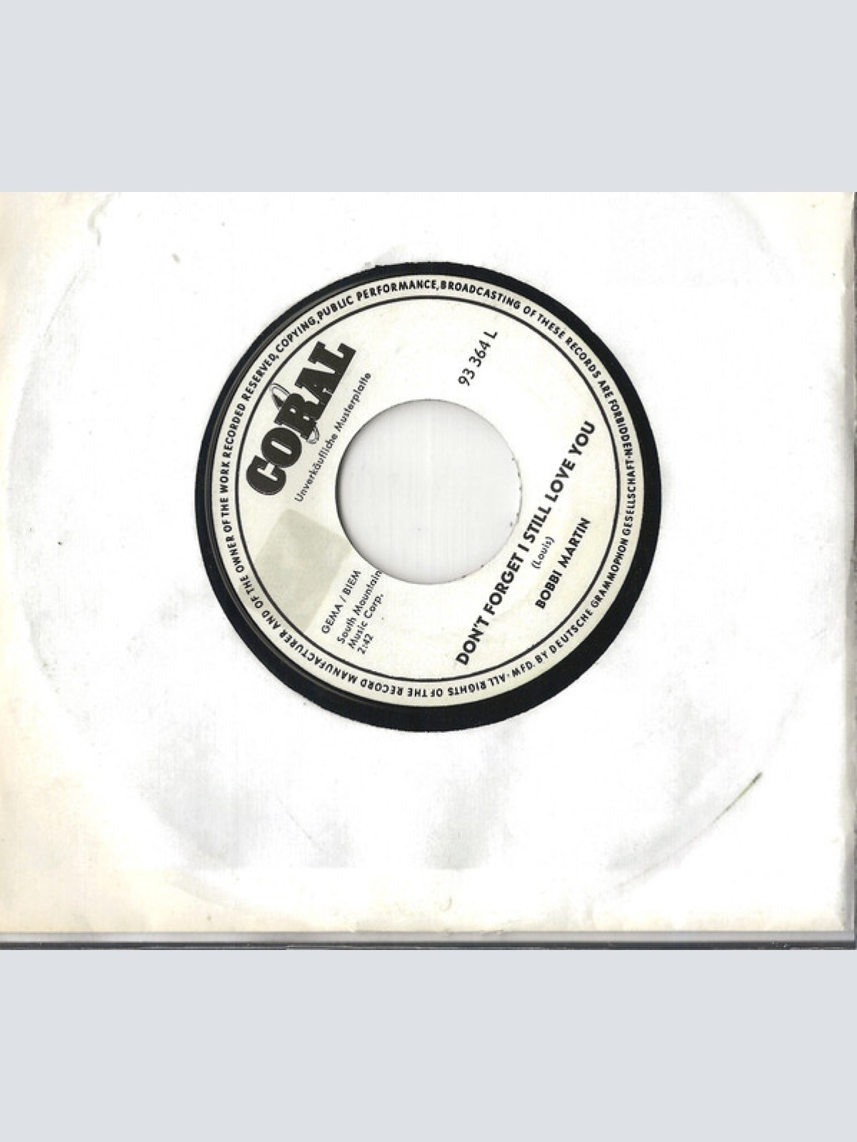 7", Single, Promo Bobbi Martin - On The Outside (Looking In)