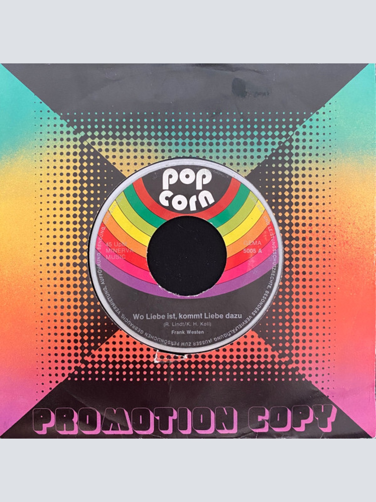 7", Single Frank Westen - Wo Liebe Ist, Kommt Liebe Dazu / Auf Der Bühne Der ...