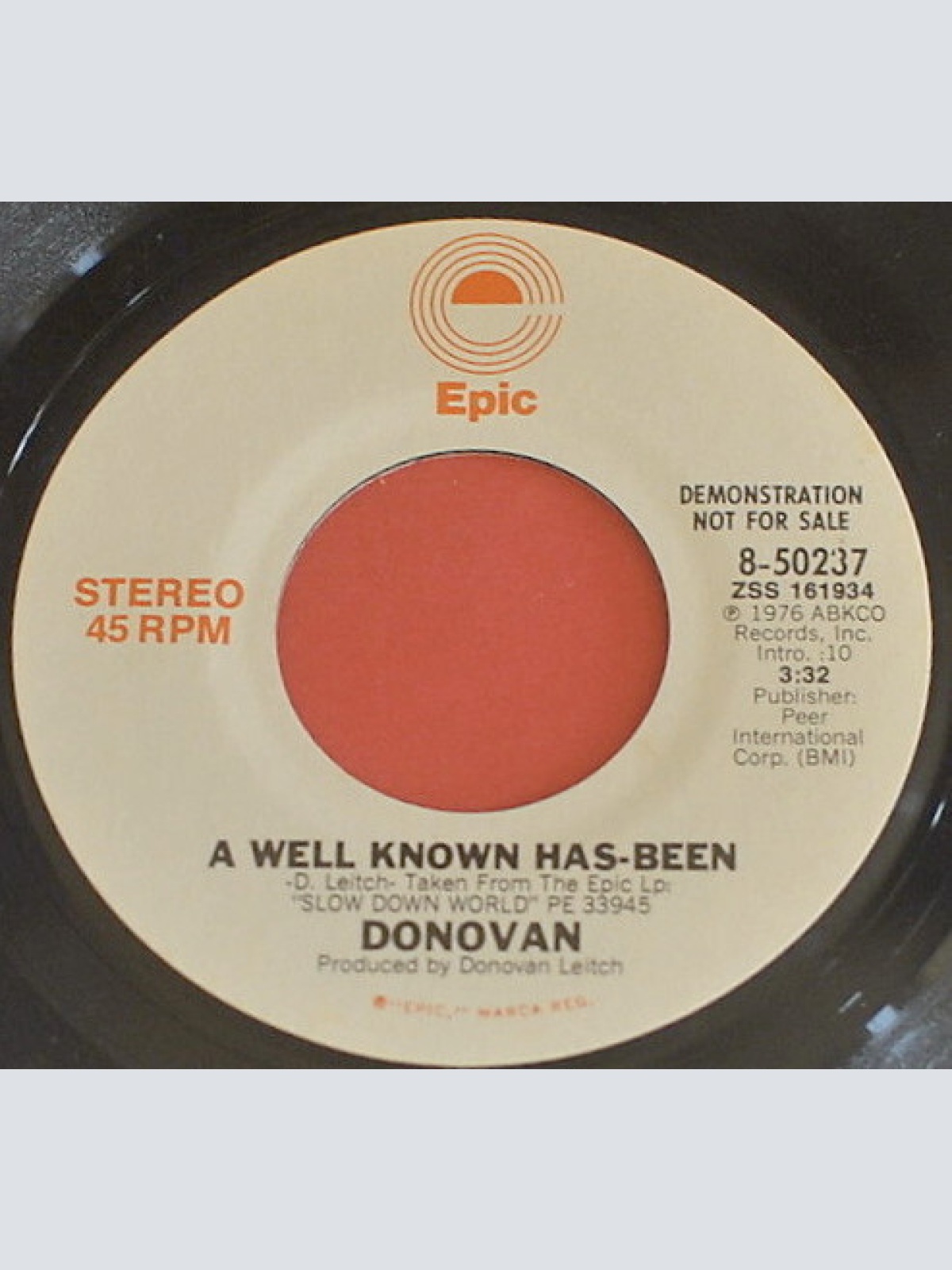 7", Mono, Promo Donovan - A Well Known Has-Been