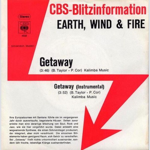 7", Single, Promo Earth, Wind & Fire - Getaway
