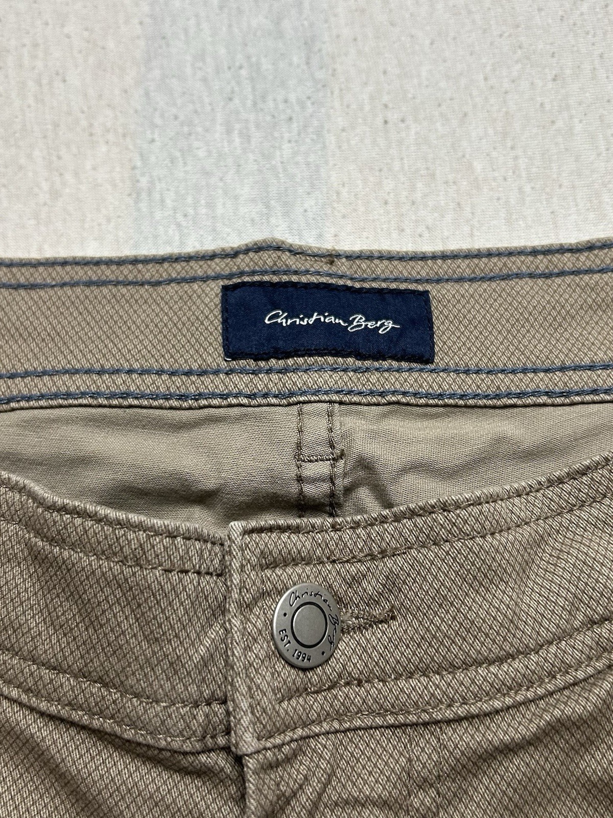 Christian Berg Chino Hose Beige Herren Größe W38 L32 Maße siehe Fotos