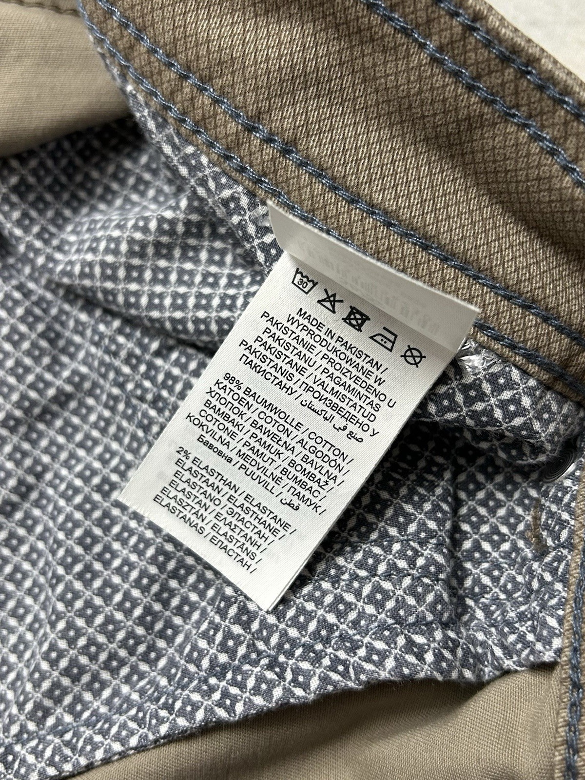 Christian Berg Chino Hose Beige Herren Größe W38 L32 Maße siehe Fotos