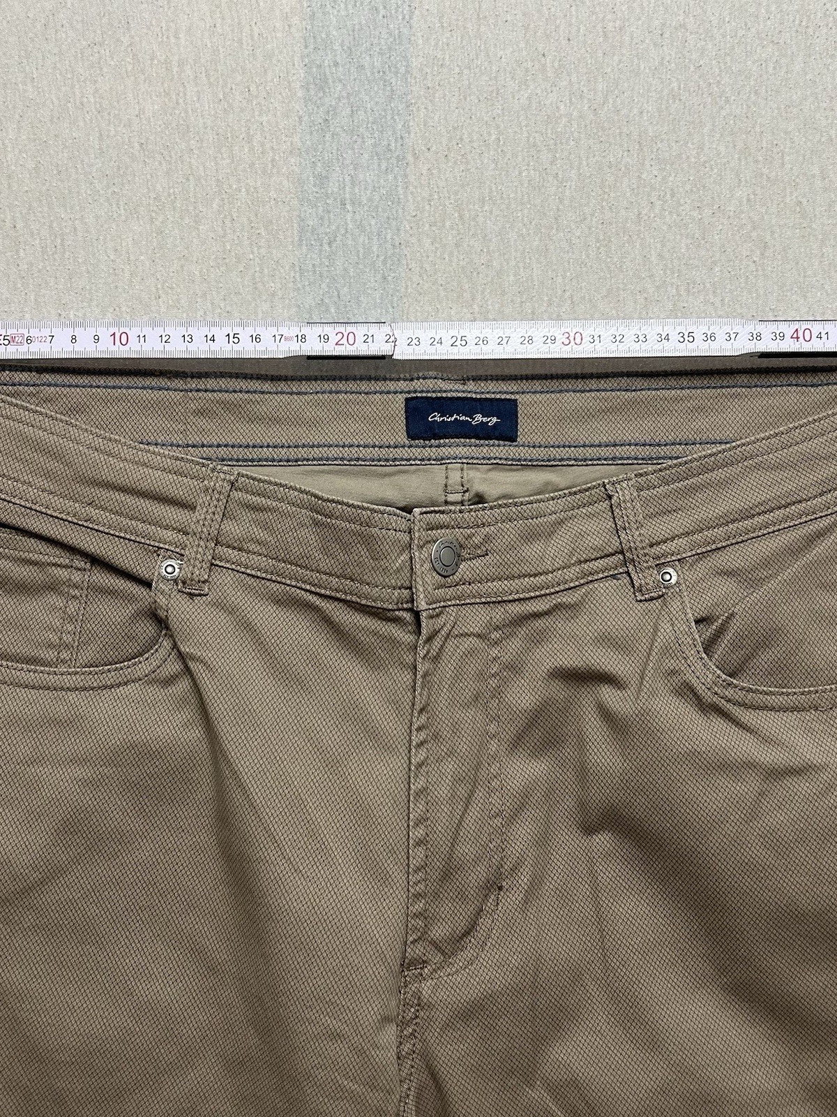 Christian Berg Chino Hose Beige Herren Größe W38 L32 Maße siehe Fotos