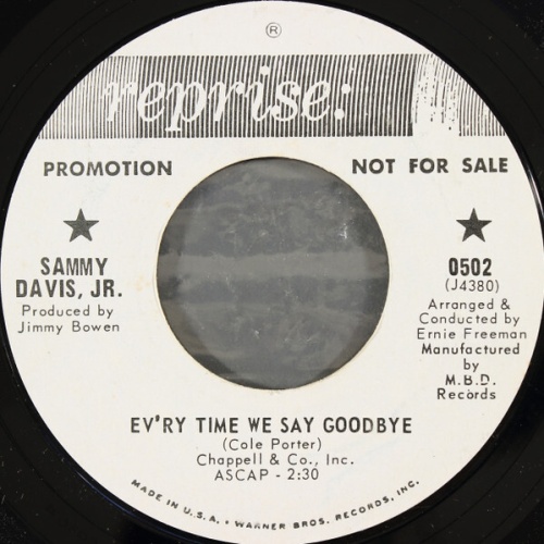 7", Single, Promo, Styrene Sammy Davis, Jr.* - Ev'ry Time We Say Goodbye / Al...