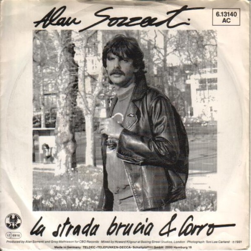 7", Single, Promo Alan Sorrenti - La Strada Brucia & Corro
