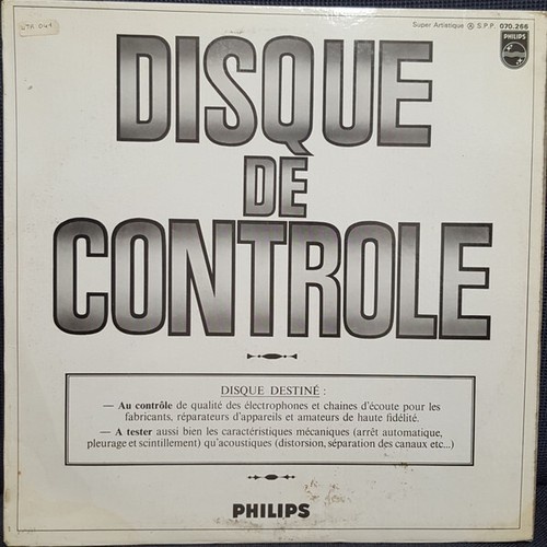 LP No Artist - Disque de Controle