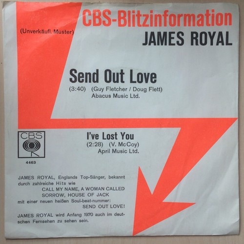 7", Single, Promo James Royal - Send Out Love