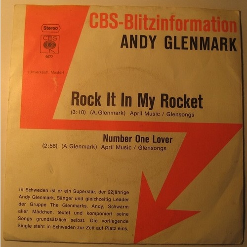 7", Single, Promo Andy Glenmark* - Rock It In My Rocket