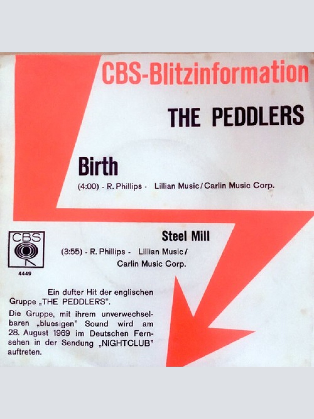 7", Single, Promo The Peddlers - Birth