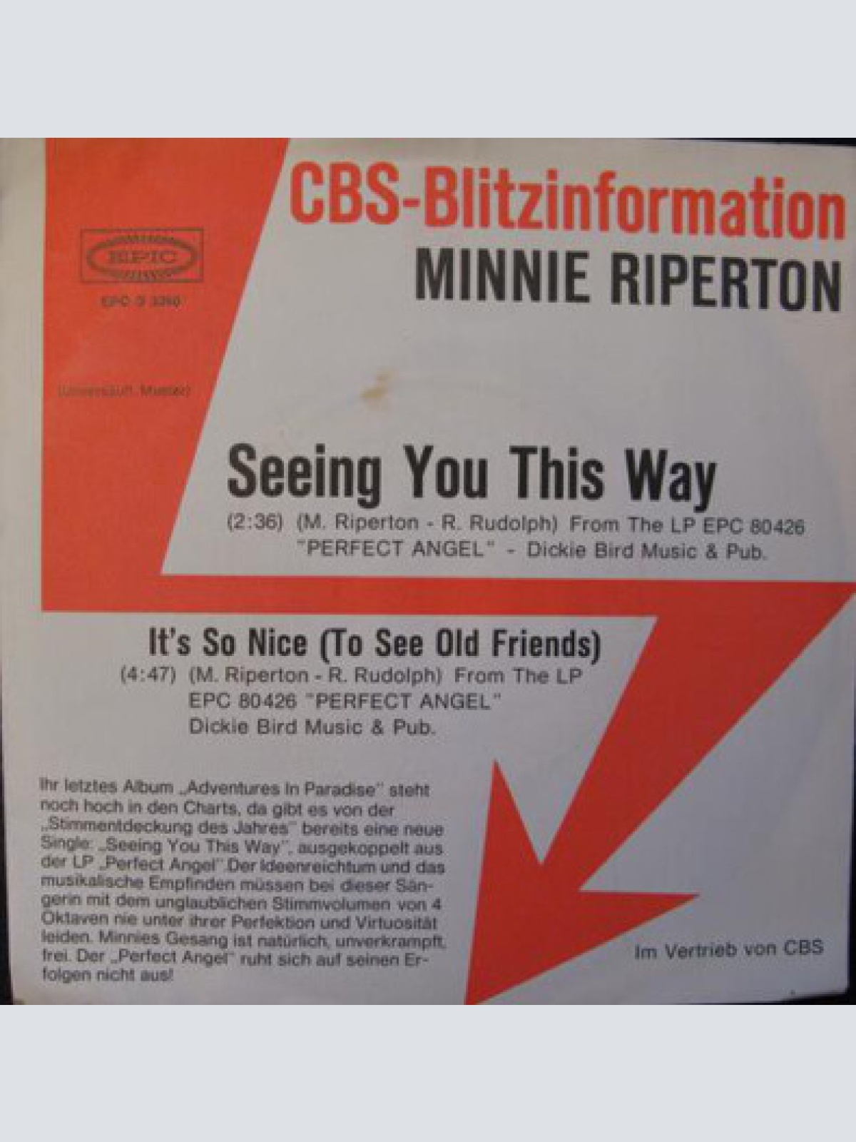 7", Single, Promo Minnie Riperton - Seeing You This Way
