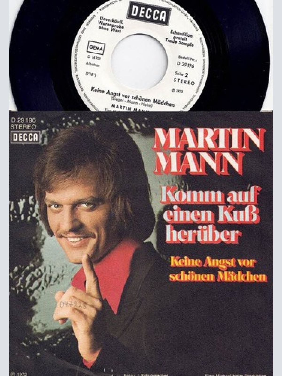 7", Single, Promo, whi Martin Mann - Komm Auf Einen Kuß Herüber