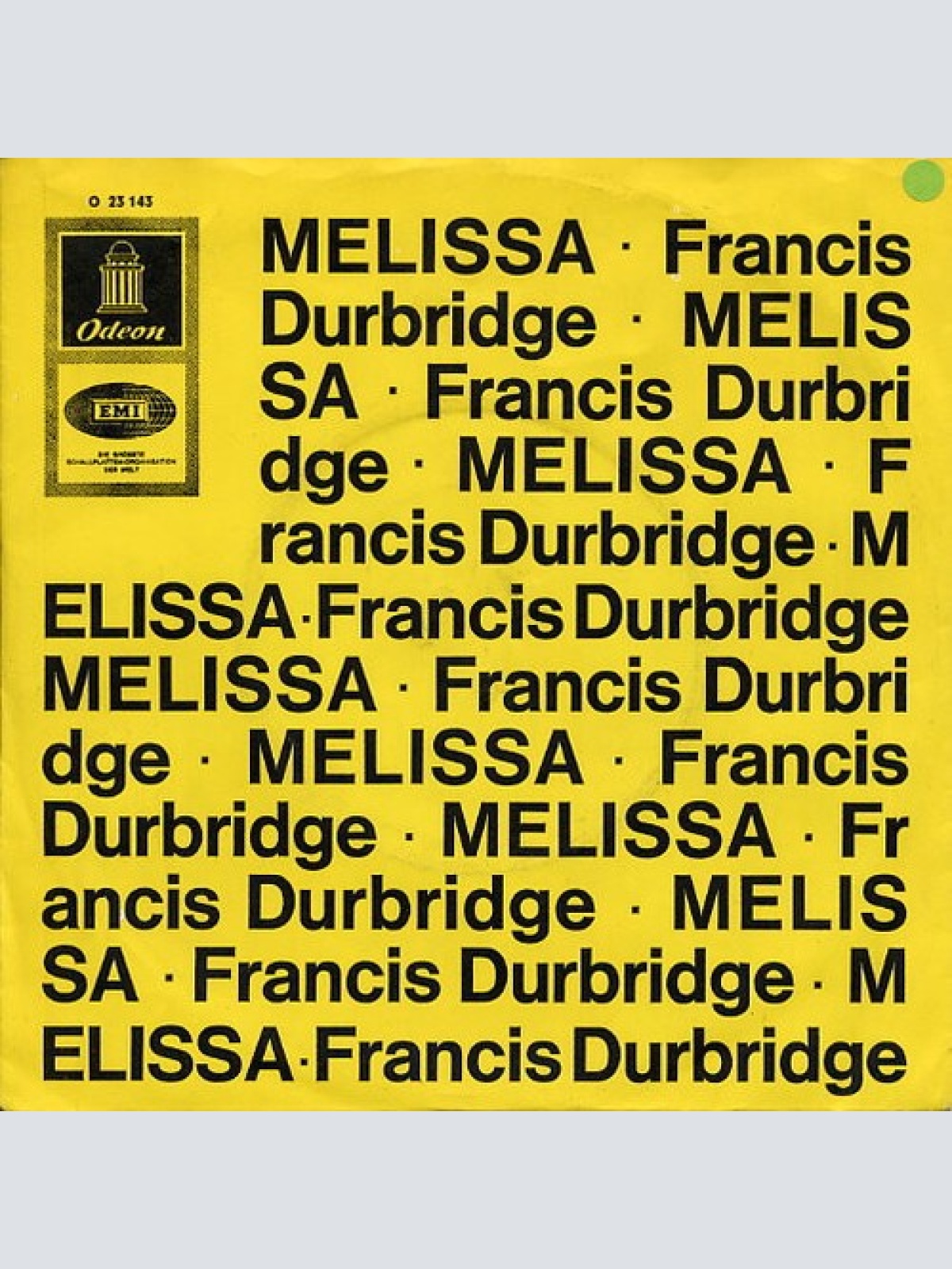 7", Single Das Odeon-Studio-Orchester - Melissa