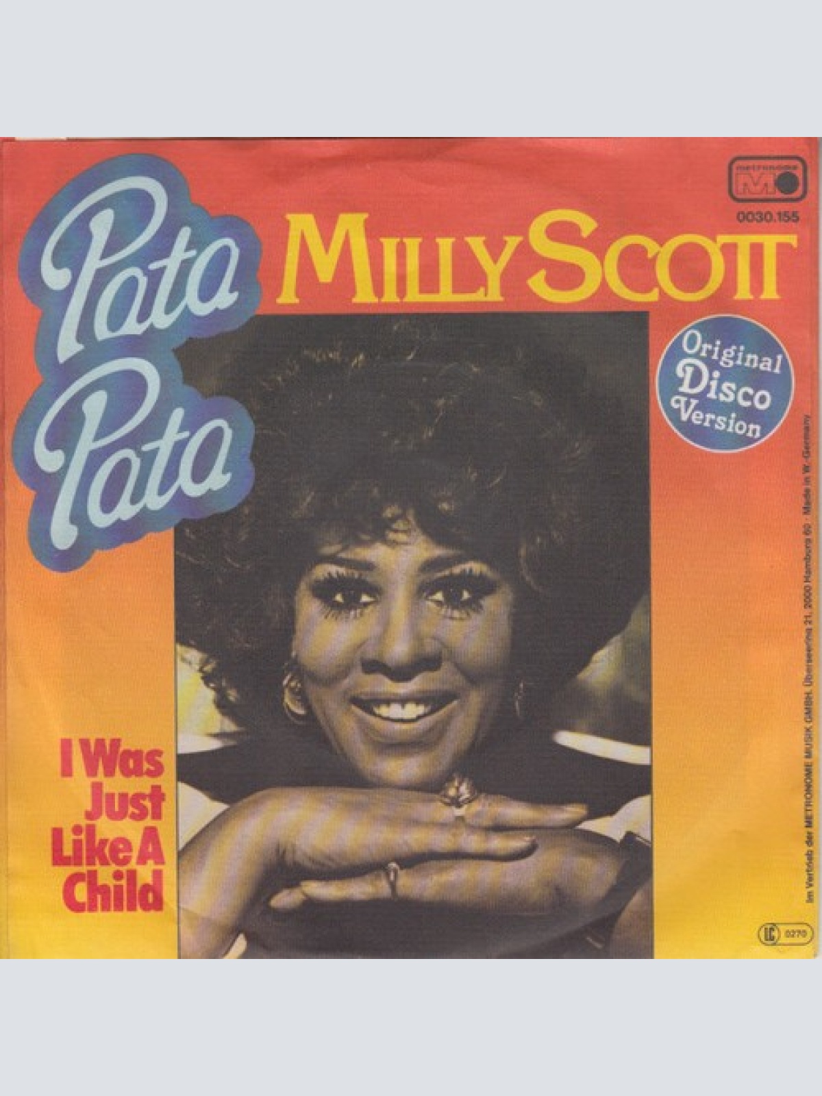 7", Single Milly Scott - Pata Pata