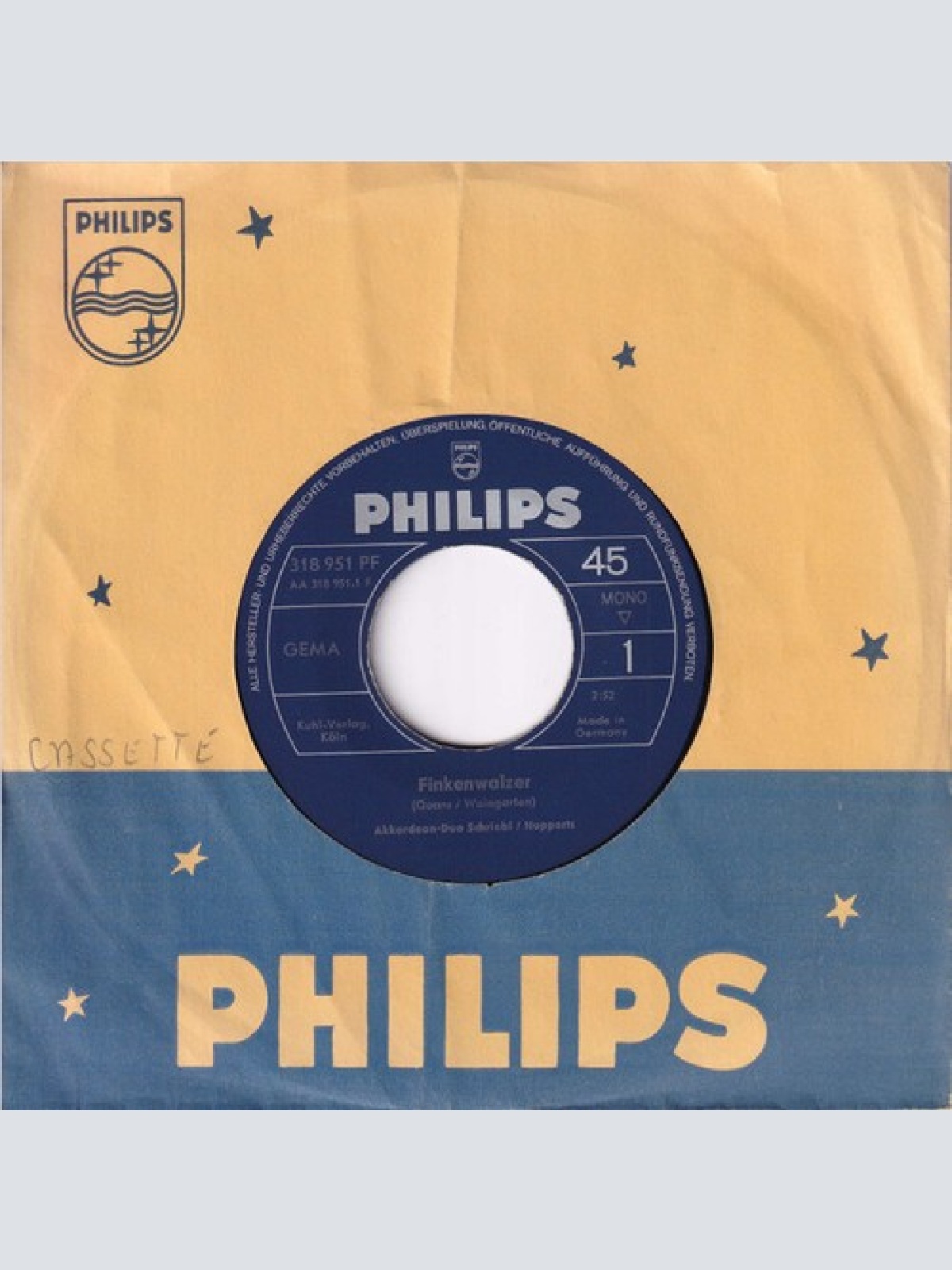 7" Akkordeon-Duo Schriebl / Hupperts* - Finkenwalzer