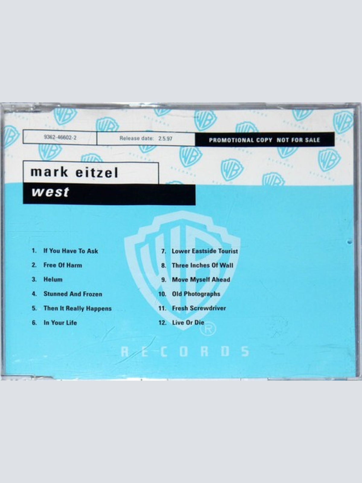 CD, Album, Promo Mark Eitzel - West