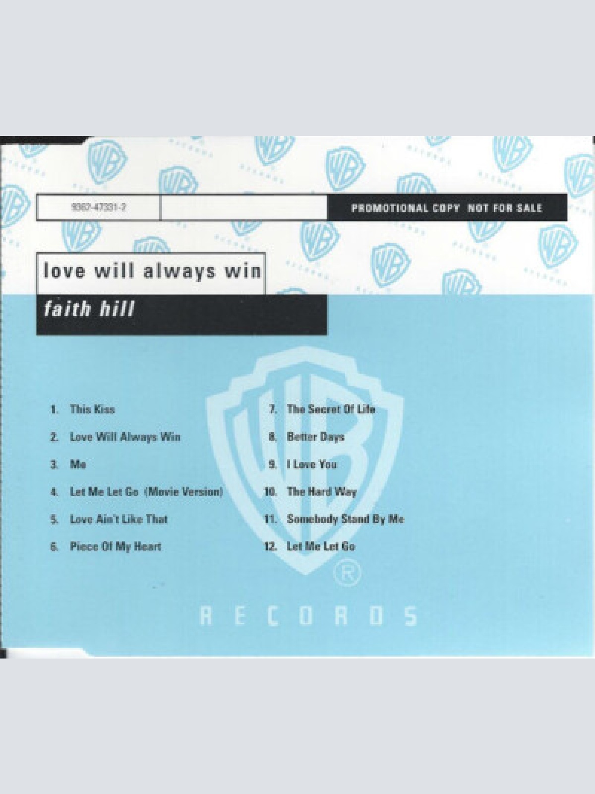 CD, Album, Promo Faith Hill - Love Will Always Win