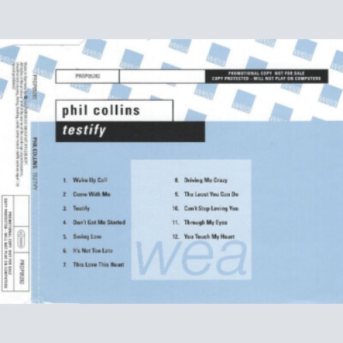 CD, Album, Copy Prot., Promo Phil Collins - Testify
