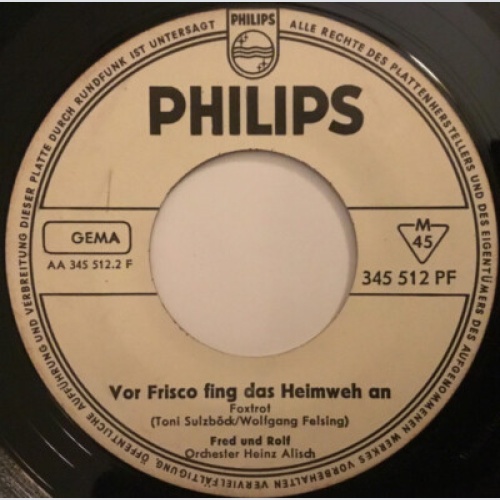 7", Single, Promo Fred Und Rolf - Über Uns Die Wolken / Vor Frisco Fing Das H...