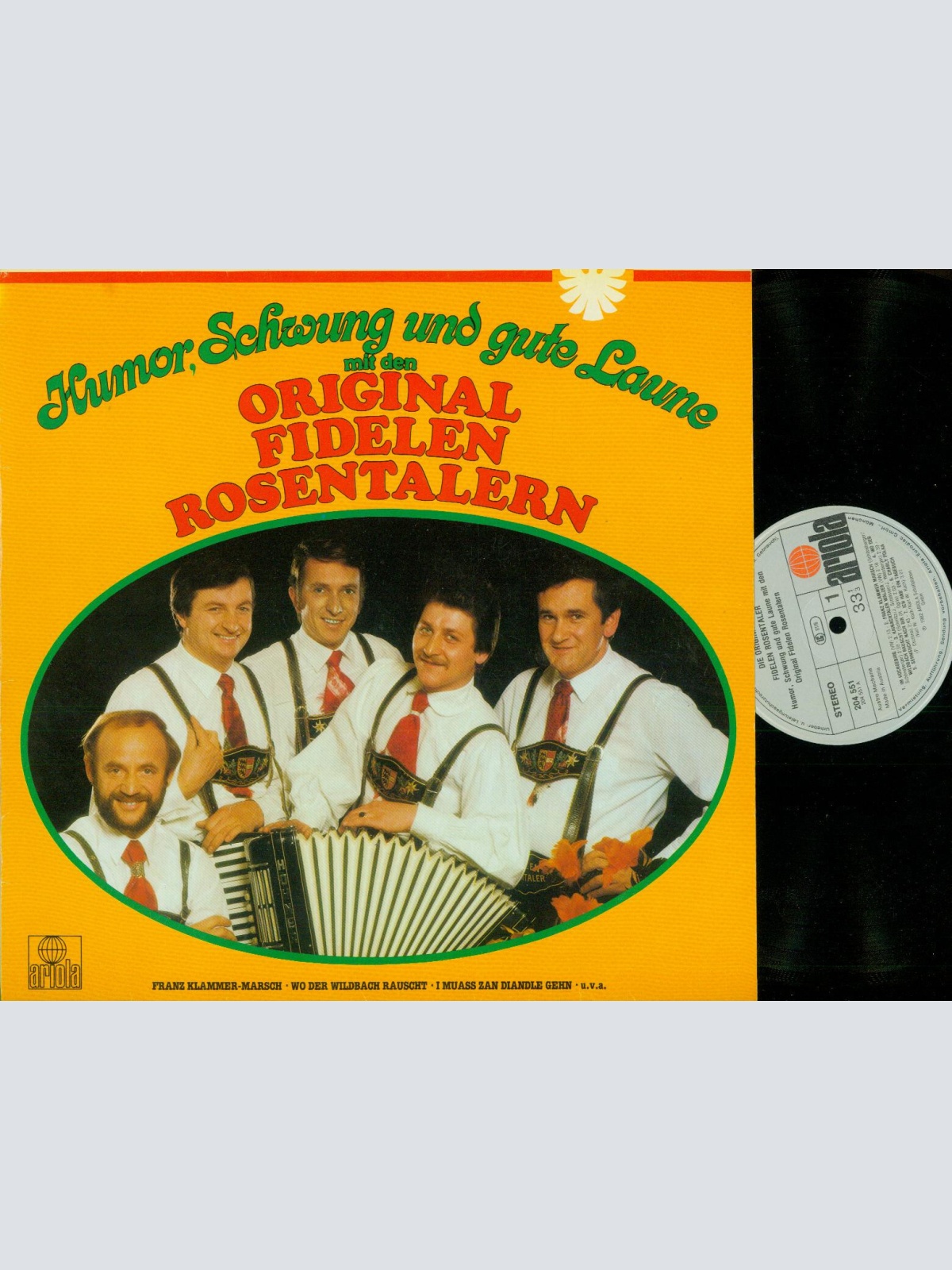 LP-Original fidelen Rosentalern    Humor Schwung und gute Laune