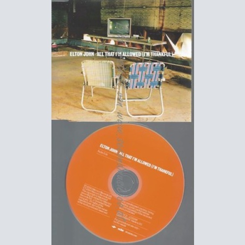 CD--PROMO--ELTON JOHN--ALL THAT I'M ALLOWED--1 TRACK